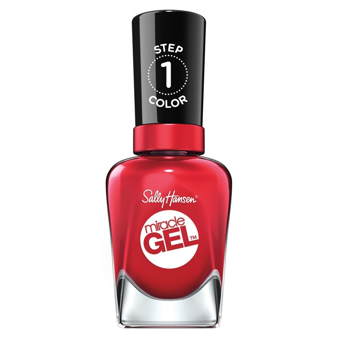 Sally Hansen, Miracle Gel, odstín Off With Her Red
