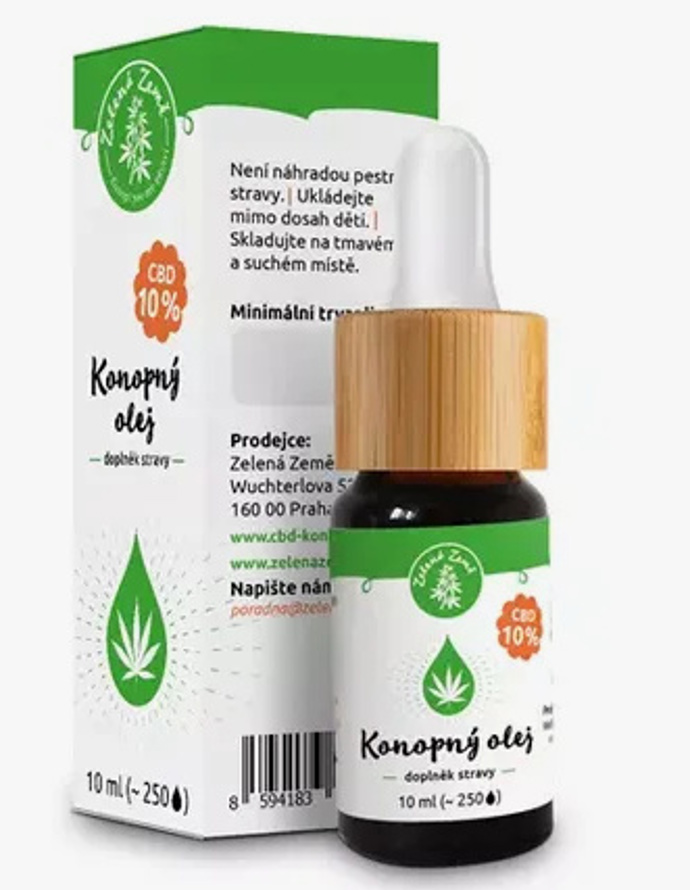 Konopný olej s 10 % CBD harmonizuje procesy v těle a je vhodný pro podporu spánku.
