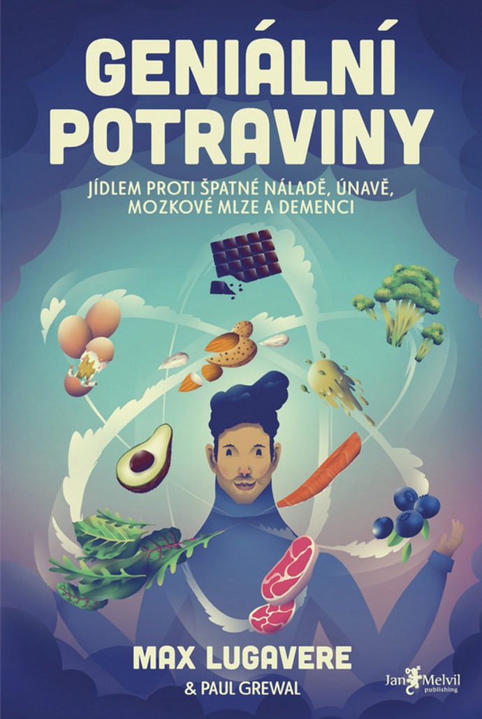 Geniální potraviny, Max Lugavere
Max Lugavere v knize Geniální potraviny představuje komplexního průvodce optimalizací mozku z pohledu toho, co jíme. Odhaluje souvislosti mezi výběrem stravy a životním stylem a funkcí našeho mozku. Ukazuje, jak potraviny, které jíme, přímo ovlivňují naši schopnost soustředit se, učit se, pamatovat si, tvořit, analyzovat nové myšlenky a udržovat si vyrovnanou náladu.
Geniální potraviny, Max Lugavere
Max Lugavere v knize Geniální potraviny představuje komplexního průvodce optimalizací mozku z pohledu toho, co jíme. Odhaluje souvislosti mezi výběrem stravy a životním stylem a funkcí našeho mozku. Ukazuje, jak potraviny, které jíme, přímo ovlivňují naši schopnost soustředit se, učit se, pamatovat si, tvořit, analyzovat nové myšlenky a udržovat si vyrovnanou náladu.