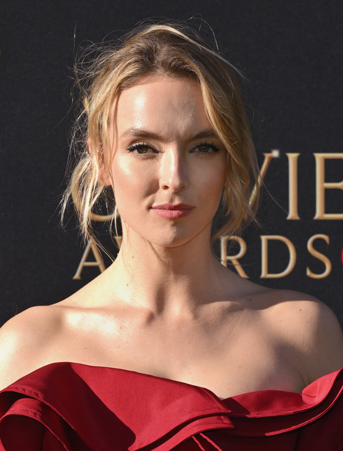 Jodie Comer na udílení cen Olivier Awards.
Jodie Comer na udílení cen Olivier Awards.