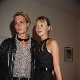 Kate Moss a Johny Depp v roce 1995.
