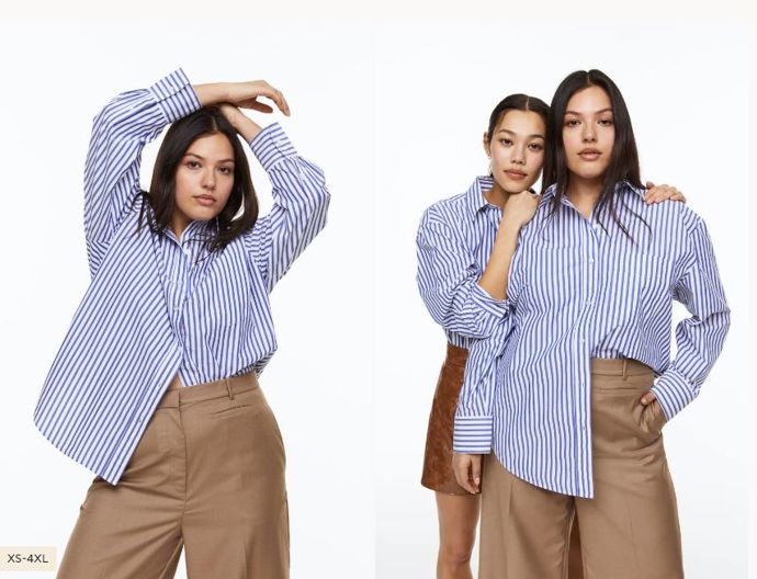 Košile z bavlněného popelínum H&M, 599 Kč
