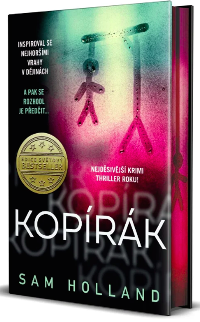 Kopírák, Sam Holland
Anglii ochromí série hrůzných vražd. Každá byla spáchána jinou metodou, brutální … a tak nějak povědomou... Pachatele totiž podle všeho inspirovali nechvalně proslulí sérioví vrazi – Charles Manson, Jeffrey Dahmer, Edmund Kemper a další. Vysloužil si proto přezdívku Kopírák.
Kopírák, Sam Holland
Anglii ochromí série hrůzných vražd. Každá byla spáchána jinou metodou, brutální … a tak nějak povědomou... Pachatele totiž podle všeho inspirovali nechvalně proslulí sérioví vrazi – Charles Manson, Jeffrey Dahmer, Edmund Kemper a další. Vysloužil si proto přezdívku Kopírák.