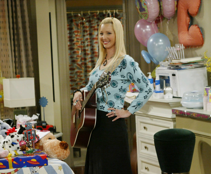 Lisa Kudrow jako Phoebe v Přátelích.
