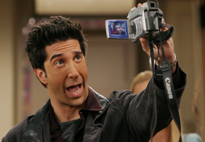 David Schwimmer jako Ross v Přátelích.
