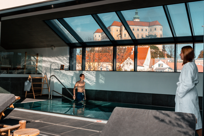 výhled na zámek v Mikulově z hotelu Volarik
výhled na zámek v Mikulově z hotelu Volarik