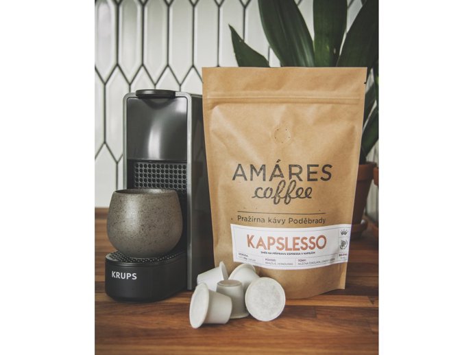 Kapslesso - směs pro přípravu espressa v kapslích, Amáres Coffee, od 129 Kč
