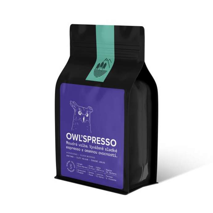 OWL’SPRESSO – OLVIN MORENO, Nordbeans, 250 g za 325 Kč
