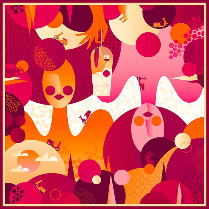 Hedvábný šátek Silky Gang x Mionetto prosecco, 90x90 cm, 5090 Kč
Hedvábný šátek Silky Gang x Mionetto prosecco, 90x90 cm, 5090 Kč