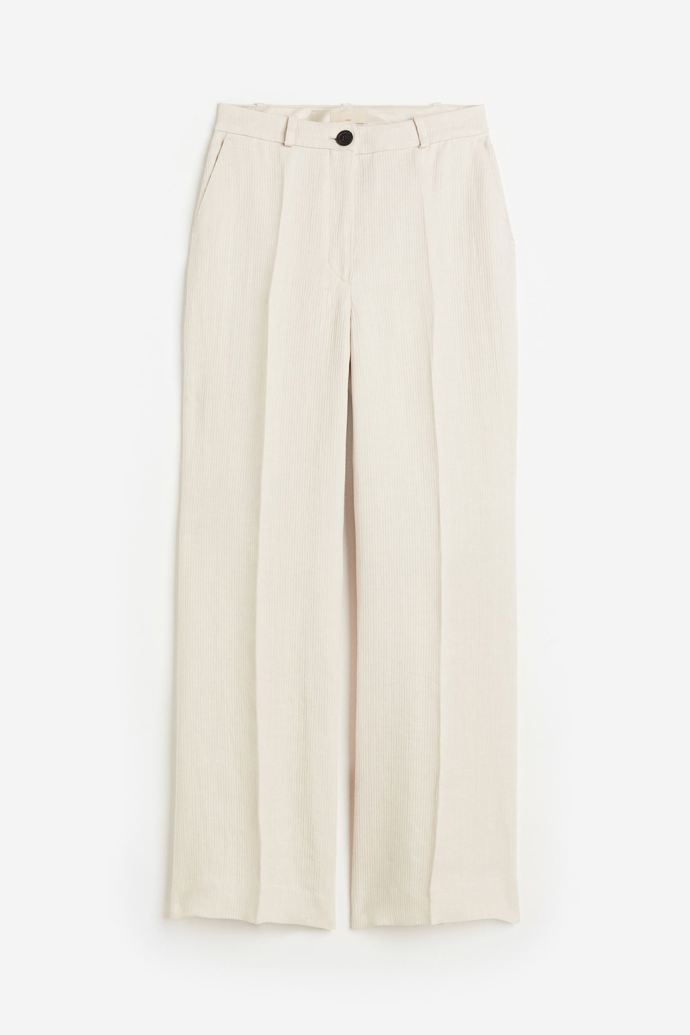Elegantní lněné kalhoty, H&M, 3 999 Kč
Elegantní lněné kalhoty, H&M, 3 999 Kč