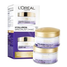 Kombinace denního a nočního krému z řady Hyaluron Specialist 50ml & 50ml pro dosažení co nejlepších výsledků. Krémy obsahují vysokou koncentraci 2 druhů kyseliny hyaluronové pro dosažení co nejlepší péče. 
