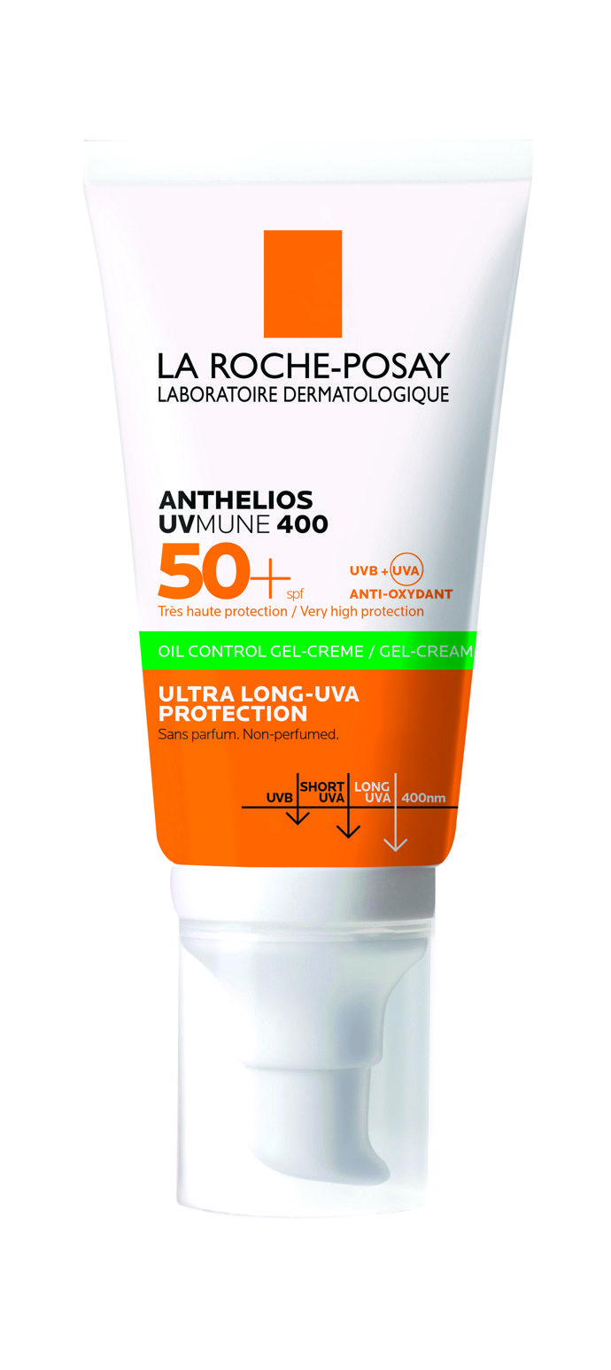 Gel-krém pro citlivou mastnou pleť Anthelios UVMUNE 400 Oil Control SPF 50+, La Roche-Posay, 50 ml, 719 Kč 
