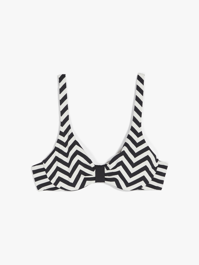 Vzorovaný bikini top, Max Mara, 4000 Kč
Vzorovaný bikini top, Max Mara, 4000 Kč