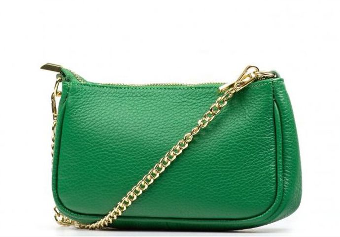 Zelená kožená cross body kabelka s řetízkovým popruhem, Blair, 790 Kč
Zelená kožená cross body kabelka s řetízkovým popruhem, Blair, 790 Kč