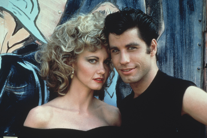 John Travolta a Olivia Newton-John v roce 1978, kdy vyšel snímek Pomáda.
