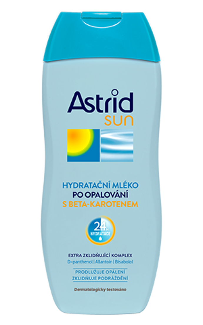 Hydratační mléko po opalování s beta-karotenem, Astrid, 119 Kč
