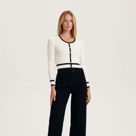Černé culotte džíny, Reserved, 759 Kč
