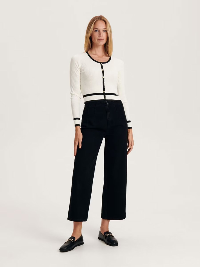 Černé culotte džíny, Reserved, 759 Kč
