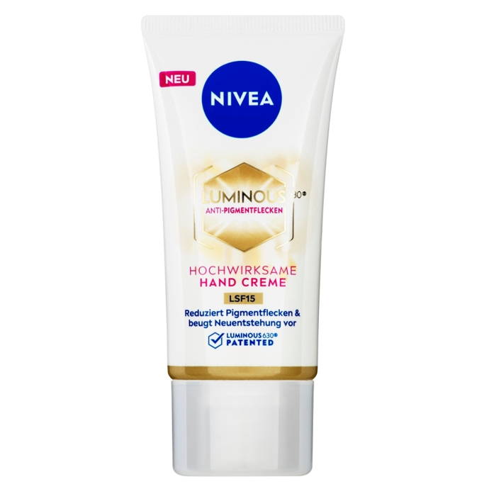 Krém na ruce proti pigmentovým skvrnám Luminous (Nivea)

Pokud vás trápí pigmentové skvrny nebo jejich výskuytu chcete předejít, vsaďte právě na tento krém. Obsahuje patentovanou látku Luminous630, kyselinu hyaluronovou a má SPF faktor 15. Již po 4 týdnech uvidíte výsledky. Tmavé flíčky budou blednout a nové se neutvoří. Krém má navíc příjemnou konzistenci a ruce krásně vyživuje a hydratuje. 

Cena: 196 Kč (50 ml)

 

 
