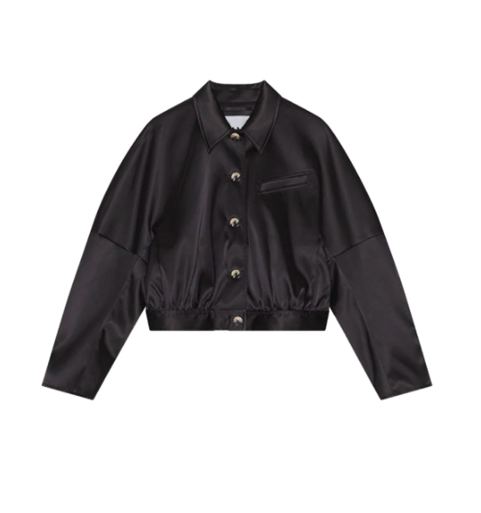 Saténový bomber, Ganni, 310 €
