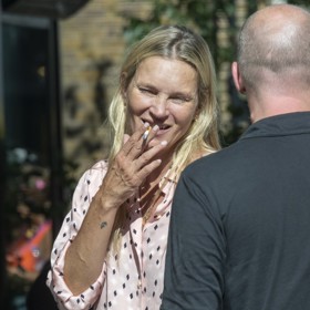 Kate Moss během let