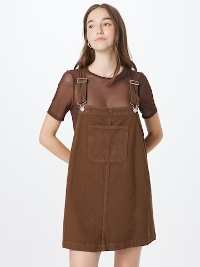 Hnědé manšestrové šaty, Monki, 999 Kč, About You

