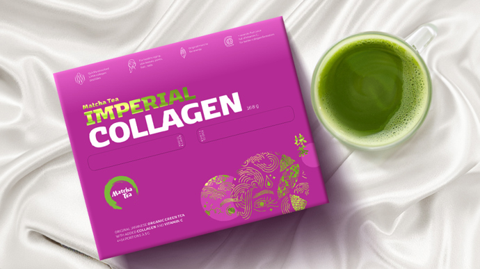 MATCHA TEA Imperial collagen, 1009 Kč

Doplněk stravy pro přípravu nápoje s pravým japonským zeleným čajem, s kolagenem a vitamínem C, který přispívá k normální tvorbě kolagenu.
