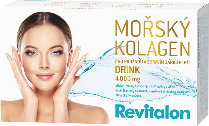 Mořský kolagen DRINK (Revitalon)

Lahodný kolagenový nápoj s příchutí maliny a višně určený všem, kteří chtějí pečovat o svou pleť. Příjemně vás překvapí nejen svou jemnou chutí, ale také vysokou dávkou 4 000 mg rozpustného hydrolyzovaného mořského kolagenu ve velmi dobře vstřebatelné formě v kombinaci s vitaminem C, který se podílí na tvorbě kolagenu v těle.

Přispívá k udržení zdraví kůže, krevních cév, dásní, kostí a chrupavek. Selen a vitamin C jsou významné antioxidanty, které chrání buňky před oxidativním stresem a tím i před jejich stárnutím.

Cena: 699 Kč
