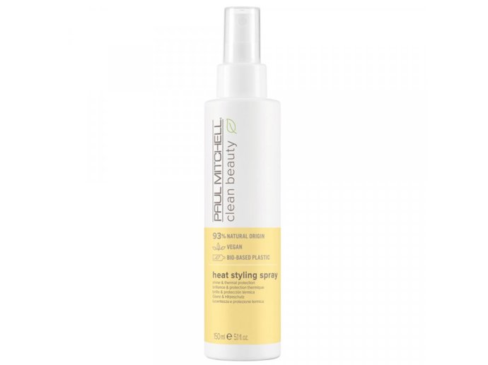Před žehlením vlasů nezapomeňte použít tepelnou ochranu.
Clean Beauty Heat Styling Spray, Paul Mitchell, 928 Kč
Před žehlením vlasů nezapomeňte použít tepelnou ochranu.
Clean Beauty Heat Styling Spray, Paul Mitchell, 928 Kč