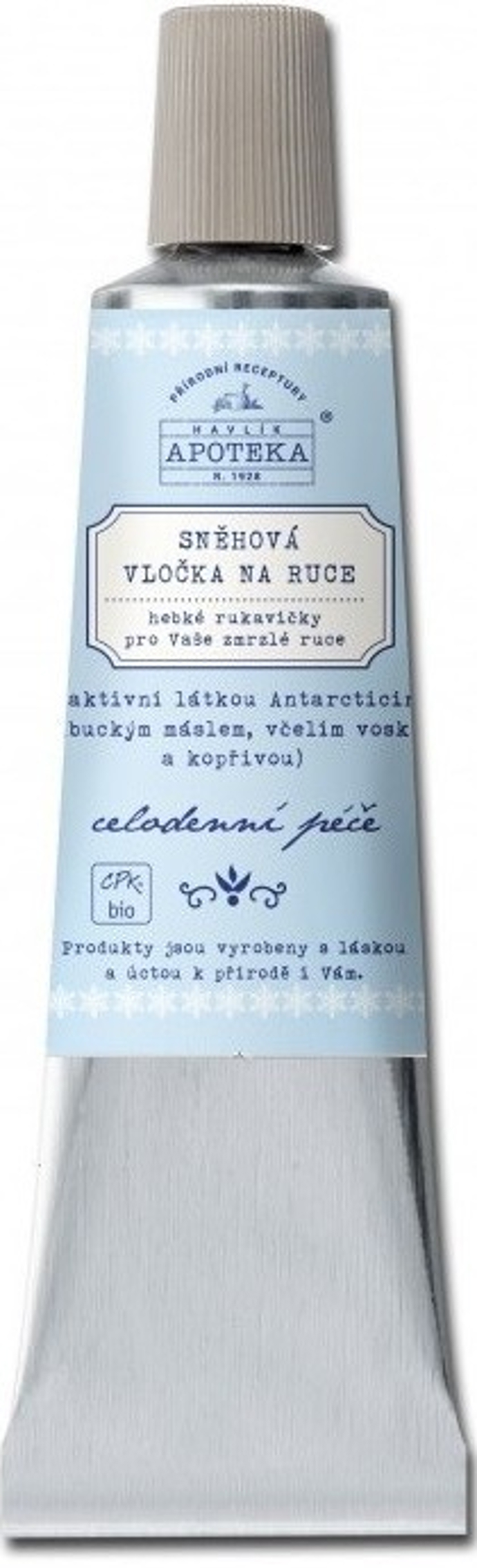 Sněhová vločka na ruce, Havlíkova apotéka, 316 Kč
Sněhová vločka na ruce, Havlíkova apotéka, 316 Kč