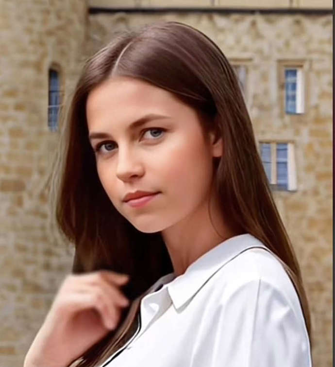 Princezna Charlotte v rané dospělosti podle umělé inteligence
