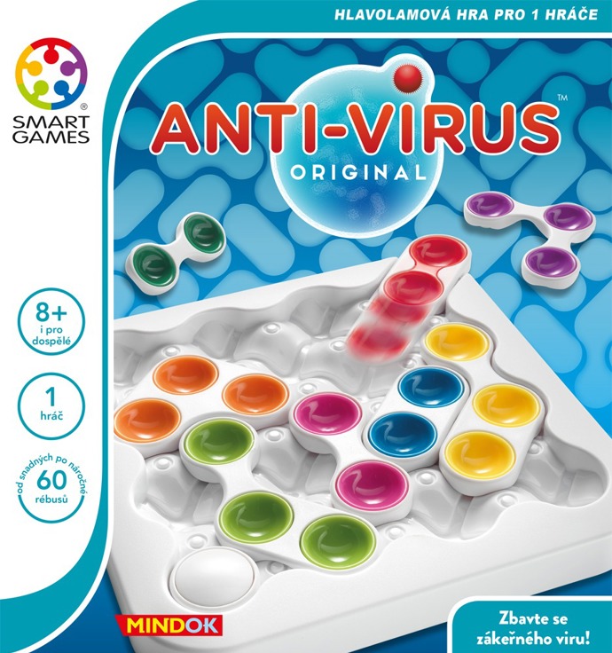Hlavolamová hra pro 1 hráče z řady SMART games. Zákeřný virus napadl buňku lidského těla. Dokážete se ho zbavit dříve, než se rozmnoží a napadne další buňky? 60 rébusů vám přinese dlouhé hodiny zábavy.
Hlavolamová hra pro 1 hráče z řady SMART games. Zákeřný virus napadl buňku lidského těla. Dokážete se ho zbavit dříve, než se rozmnoží a napadne další buňky? 60 rébusů vám přinese dlouhé hodiny zábavy.