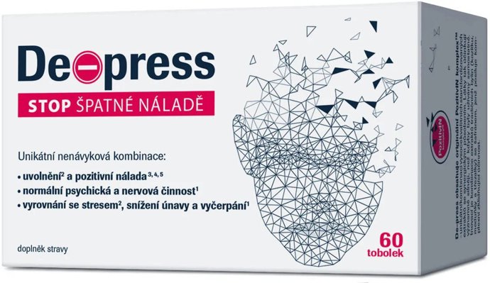 STOP špatné náladě

Tento doplněk stravy vyniká nejsilnějším složením díky vysoké dávce L-tryptofanu v unikátní kombinaci s hořčíkem, vitaminem B6 a komplexem s extrakty 4 bylin – kozlíku lékařského, meduňky lékařské, třezalky tečkované a šafránu setého. Nejsilnější kombinace L-tryptofanu a bylin v 1 tobolce!
