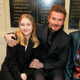 David Beckham a Harper v roce 2023

