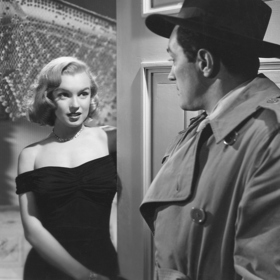 Fotografie Marilyn Monroe ve filmu Asfaltová džungle (1950). 
