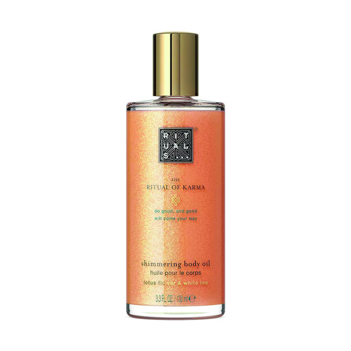 Tělový olej se třpytkami The Ritual of Karma Shimmering Body Oil, Rituals, 100 ml, 565 Kč
Tělový olej se třpytkami The Ritual of Karma Shimmering Body Oil, Rituals, 100 ml, 565 Kč