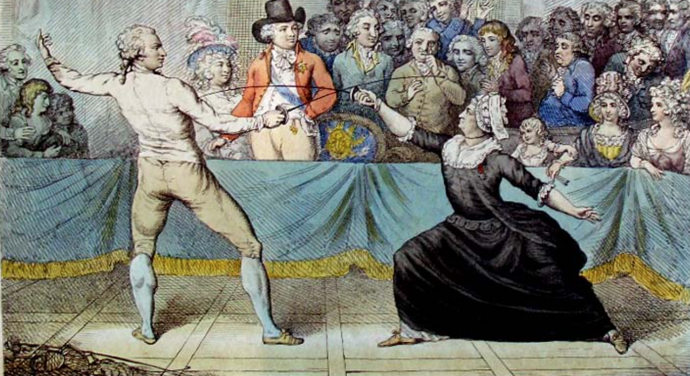 První trans historie během šermu