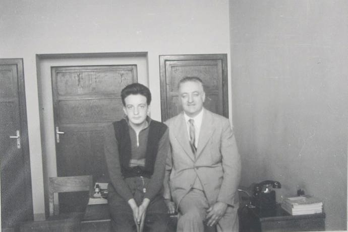 Enzo Ferrari a syn Dino, který zemřel ve 24 letech.
