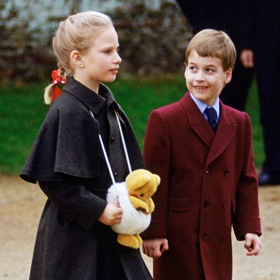 Princ William a Zara jako děti na vánoční bohoslužbě
