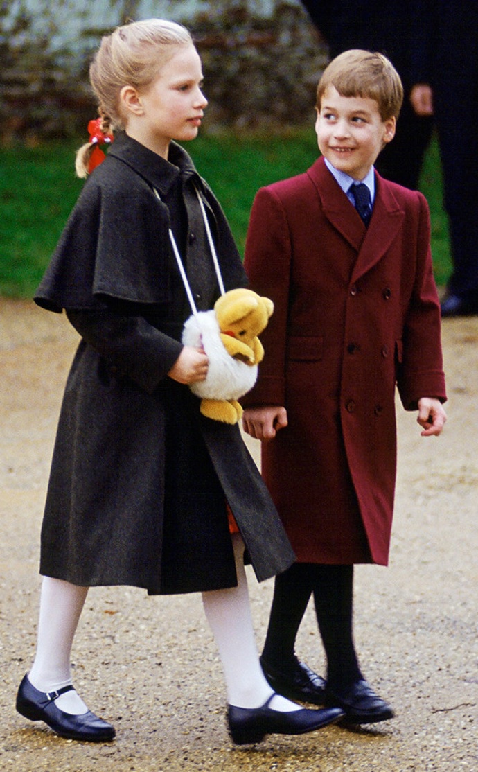 Princ William a Zara jako děti na vánoční bohoslužbě
