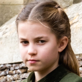 Princezna Charlotte ve věku 8 let. 
