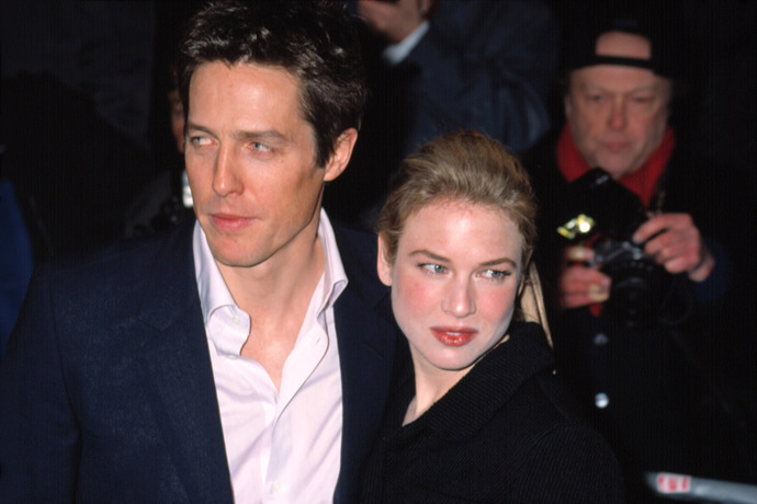 Reneé Zellweger s hereckým kolegou Hughem Grantem, se kterým si společně zahráli ve filmech o Bridget Johnesové.
Reneé Zellweger s hereckým kolegou Hughem Grantem, se kterým si společně zahráli ve filmech o Bridget Johnesové.