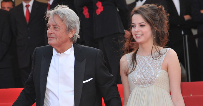Alain Delon a jeho nejlamdší dcera Anouchka.
