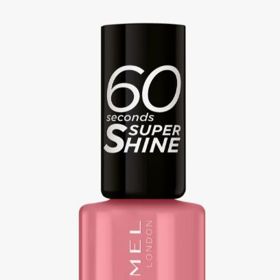 Lak na nehty Rimmel 60 Seconds Super Shine (49,90 Kč). Barevná technologie 3 v 1 v sobě spojuje funkci podkladového laku, sytost barvy a lesk top coatu.
