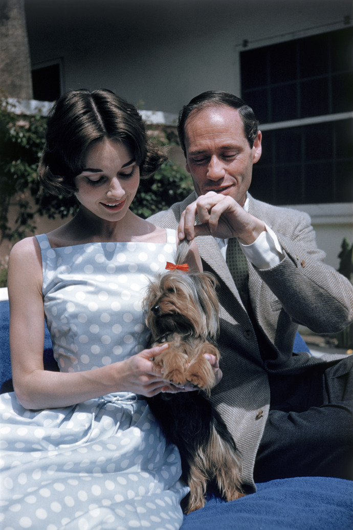 Audrey Hepburn se svým manželem, hercem Mel Ferrerem. 
