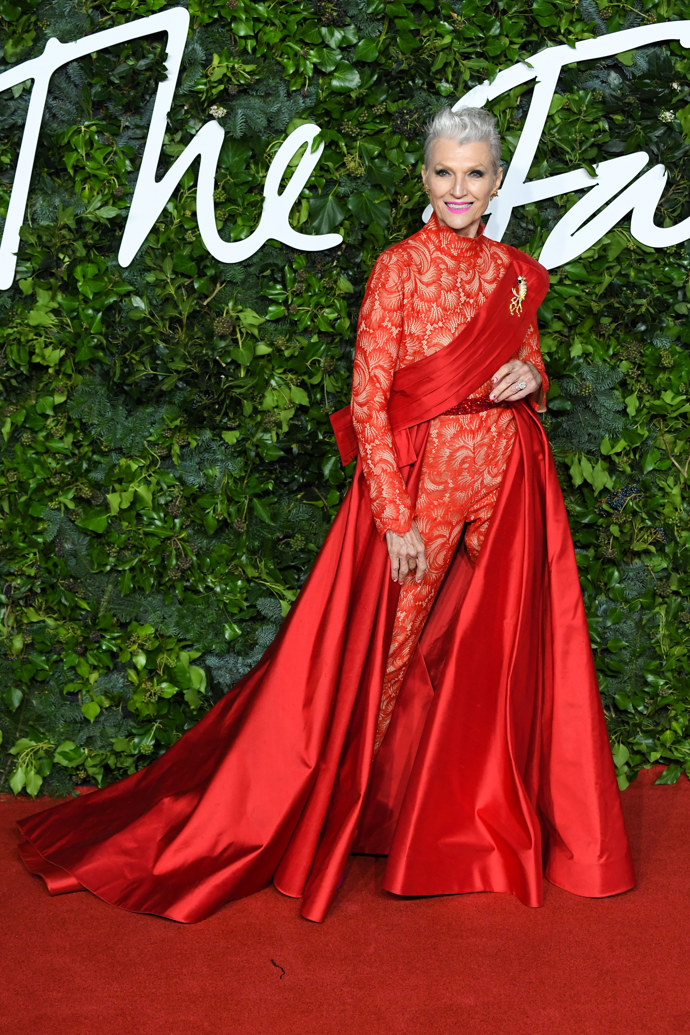 Maye Musk v listopadu 2021 na udílení módních cen The Fashion Awards 2021 v londýnské Royal Albert Hall.
