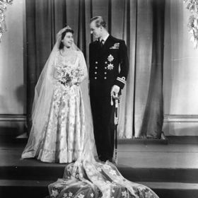 Svatba Alžběty II. a prince Filipa v roce 1947
Svatba Alžběty II. a prince Filipa v roce 1947