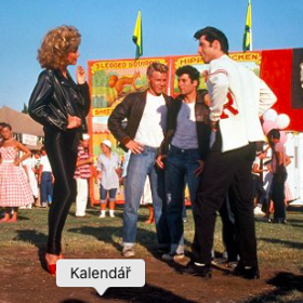 Lorenzo Lamas v muzikálu Pomáda, druhý zleva.
