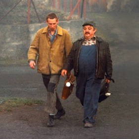 János Bán s Mariánem Labudou ve filmu Vesničko má středisková
