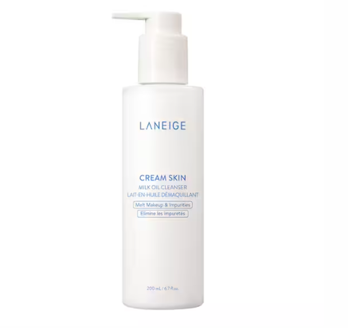 Cream Skin Milk Oil Cleanser od značky Laneige je krémový gel s olejem pro čištění a odličování. Přibližná cena 790 Kč. 
